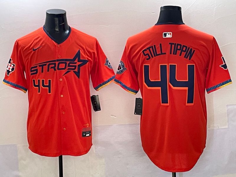 Men Houston Astros #44 Still Tippin Orange Fourth generation Joint Name 2025 Nike MLB Jersey style 7->houston astros->MLB Jersey